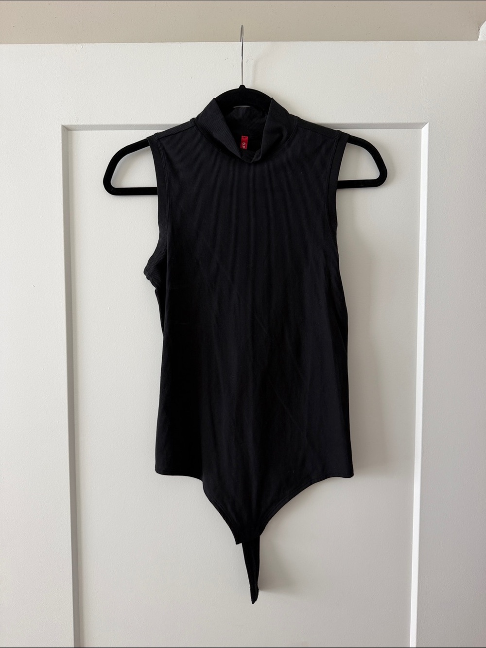 SPANX Black Sleeveless Mock Neck Bodysuit